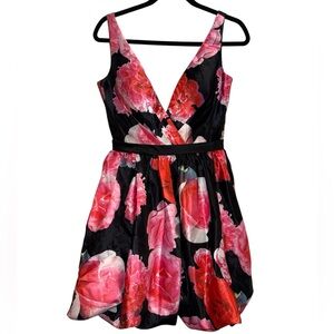 Terani Couture Elegant Black and Pink Dress